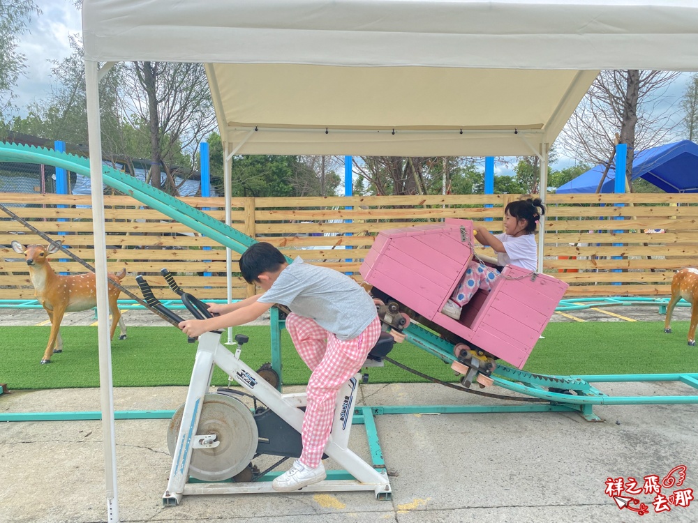 祥之飛去嘉義中埔景點｜全新親子樂園景點「萌寵村親子樂園」暢玩人力遊樂設施.萌寵動物互動