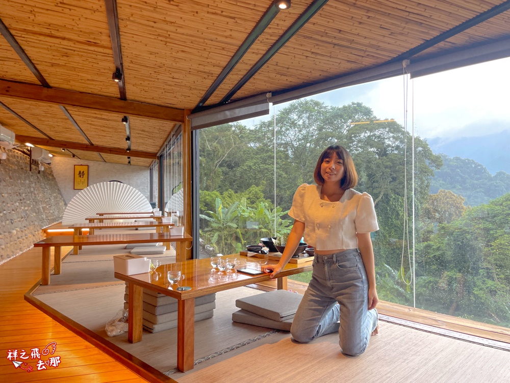 祥之飛去桃園大溪景點｜石門水庫270度落地窗景觀餐廳「環湖咖啡 好食2號店」.全新打造日式禪風座位區