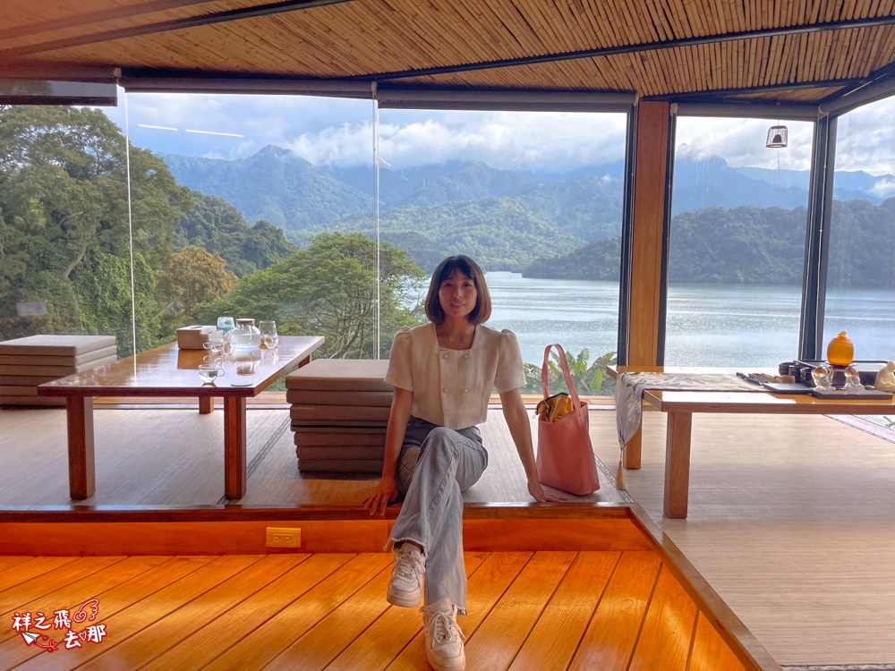 祥之飛去桃園大溪景點｜石門水庫270度落地窗景觀餐廳「環湖咖啡 好食2號店」.全新打造日式禪風座位區