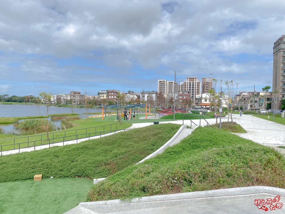 祥之飛去桃園大園景點｜華興池生態親子公園.近距離看飛機降落＋滑索獨木舟＋生態遊戲場一次滿足