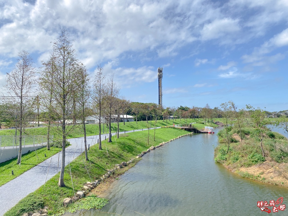 祥之飛去桃園大園景點｜華興池生態親子公園.近距離看飛機降落＋滑索獨木舟＋生態遊戲場一次滿足