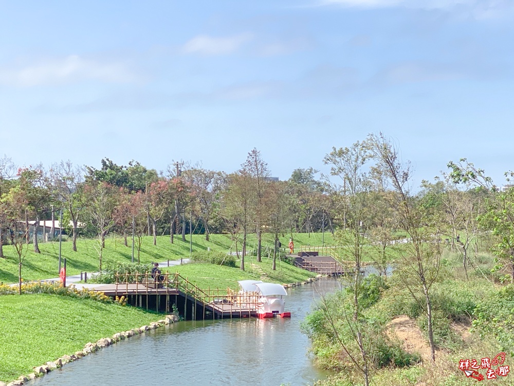 祥之飛去桃園大園景點｜華興池生態親子公園.近距離看飛機降落＋滑索獨木舟＋生態遊戲場一次滿足