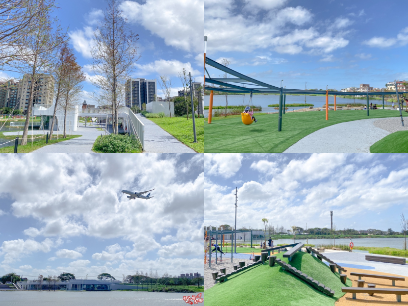 祥之飛去桃園大園景點｜華興池生態親子公園.近距離看飛機降落＋滑索獨木舟＋生態遊戲場一次滿足